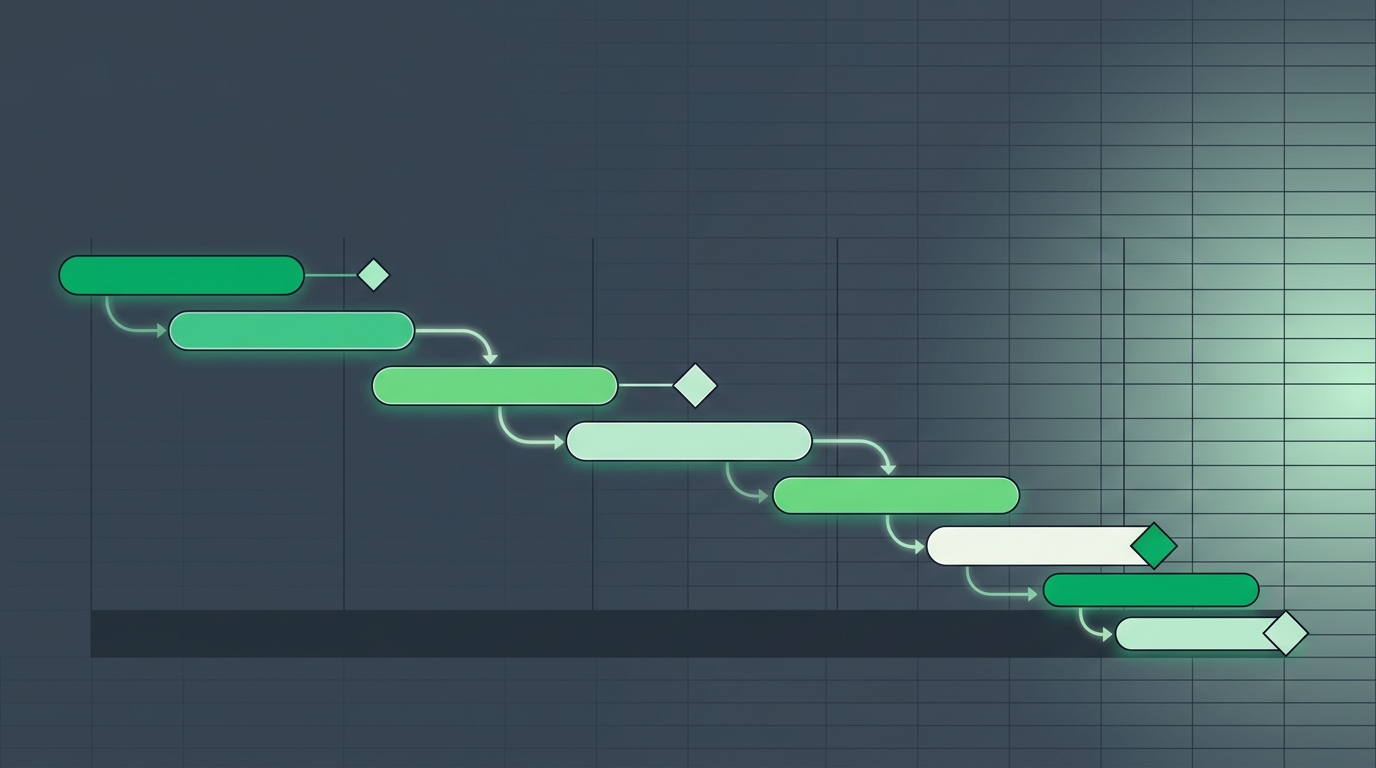 Cronograma de proyecto y diagrama de Gantt en Excel